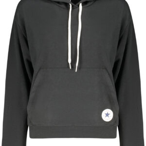 Converse Damen-Kapuzenjacke mit Reißverschluss, Schwarz