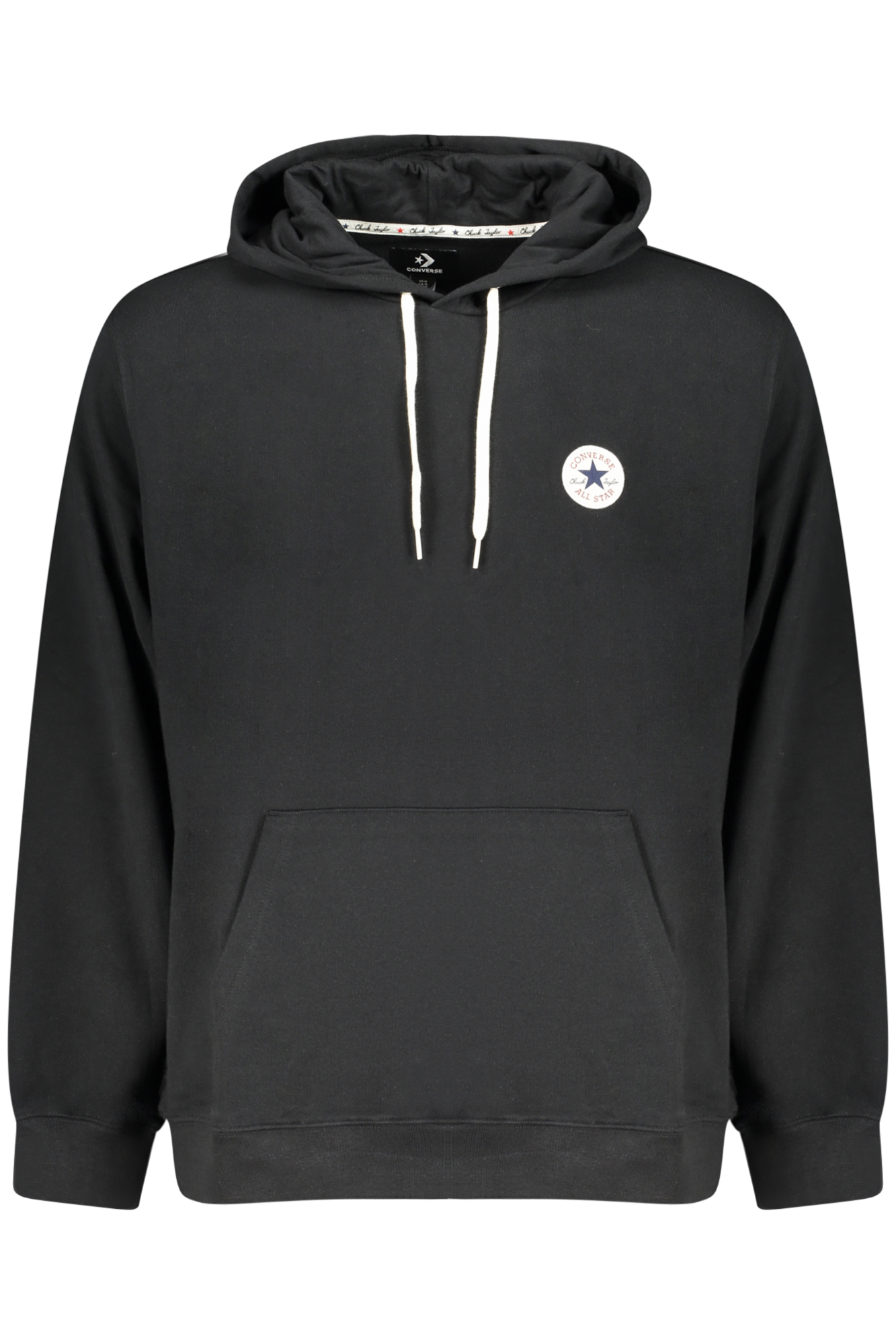 Converse Herren-Kapuzenjacke mit Reißverschluss, Schwarz