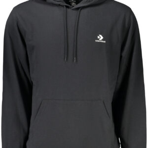 Converse Herren-Kapuzenjacke mit Reißverschluss, Schwarz