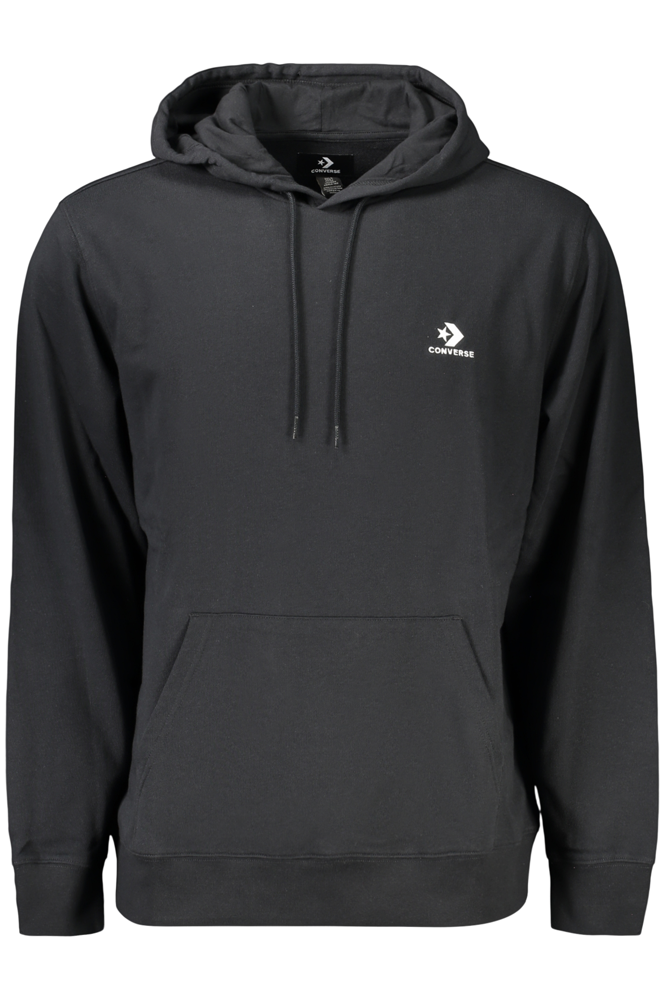 Converse Herren-Kapuzenjacke mit Reißverschluss, Schwarz