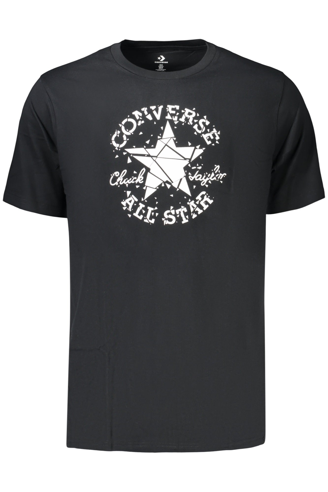 Converse Herren Kurzarm-T-Shirt, Schwarz
