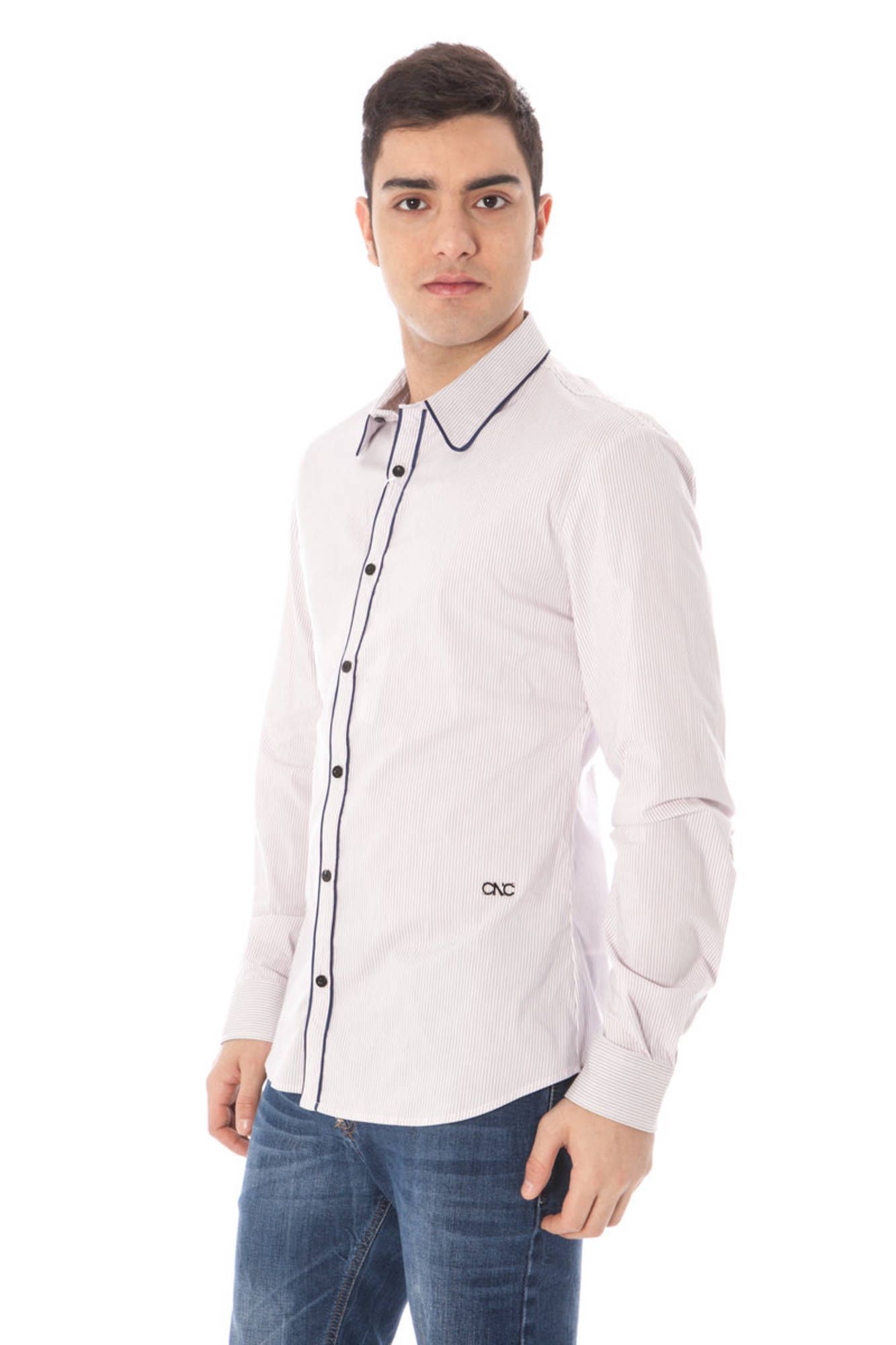 COSTUME NATIONAL HERREN LANGARM-ROSA-HEMD – Bild 3
