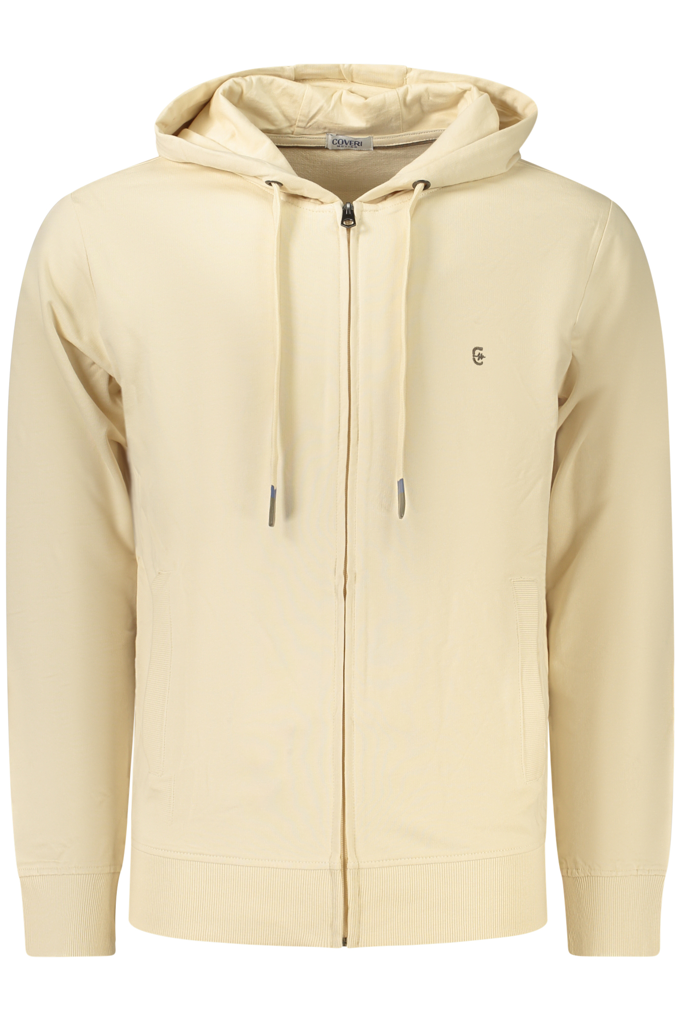 COVERI MOVING HERREN BEIGE REISSVERSCHLUSS-SWEATSHIRT