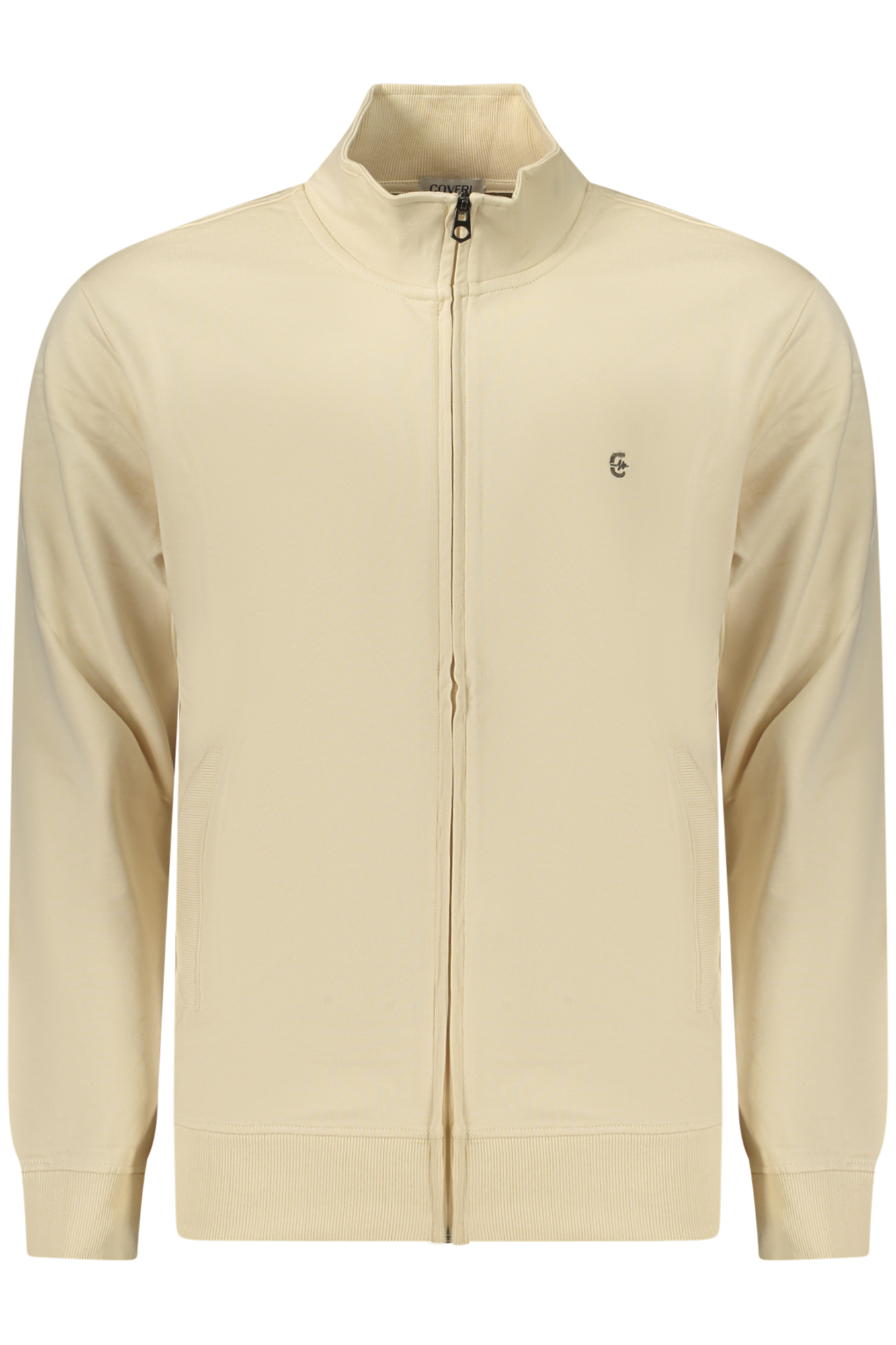 COVERI MOVING HERREN BEIGE REISSVERSCHLUSS-SWEATSHIRT