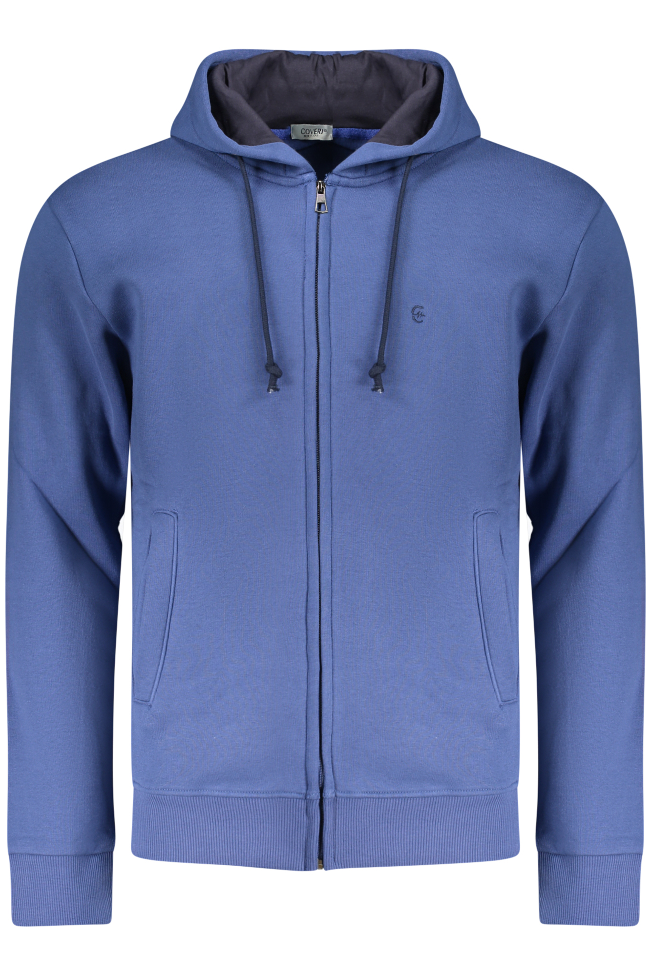 COVERI MOVING HERREN BLAUES REISSVERSCHLUSS-SWEATSHIRT