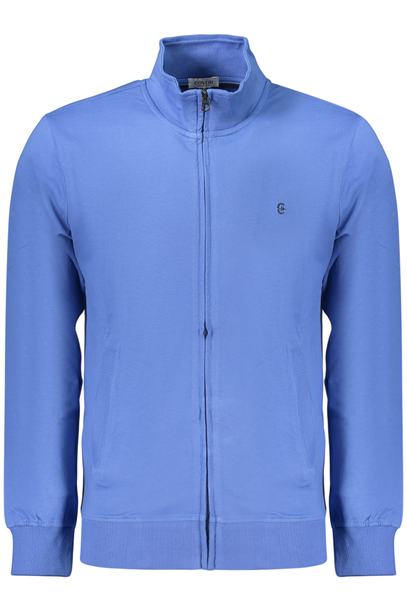 COVERI MOVING HERREN BLAUES REISSVERSCHLUSS-SWEATSHIRT