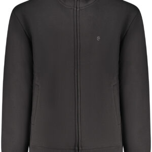 COVERI MOVING Herren-Sweatshirt mit Reißverschluss, schwarz