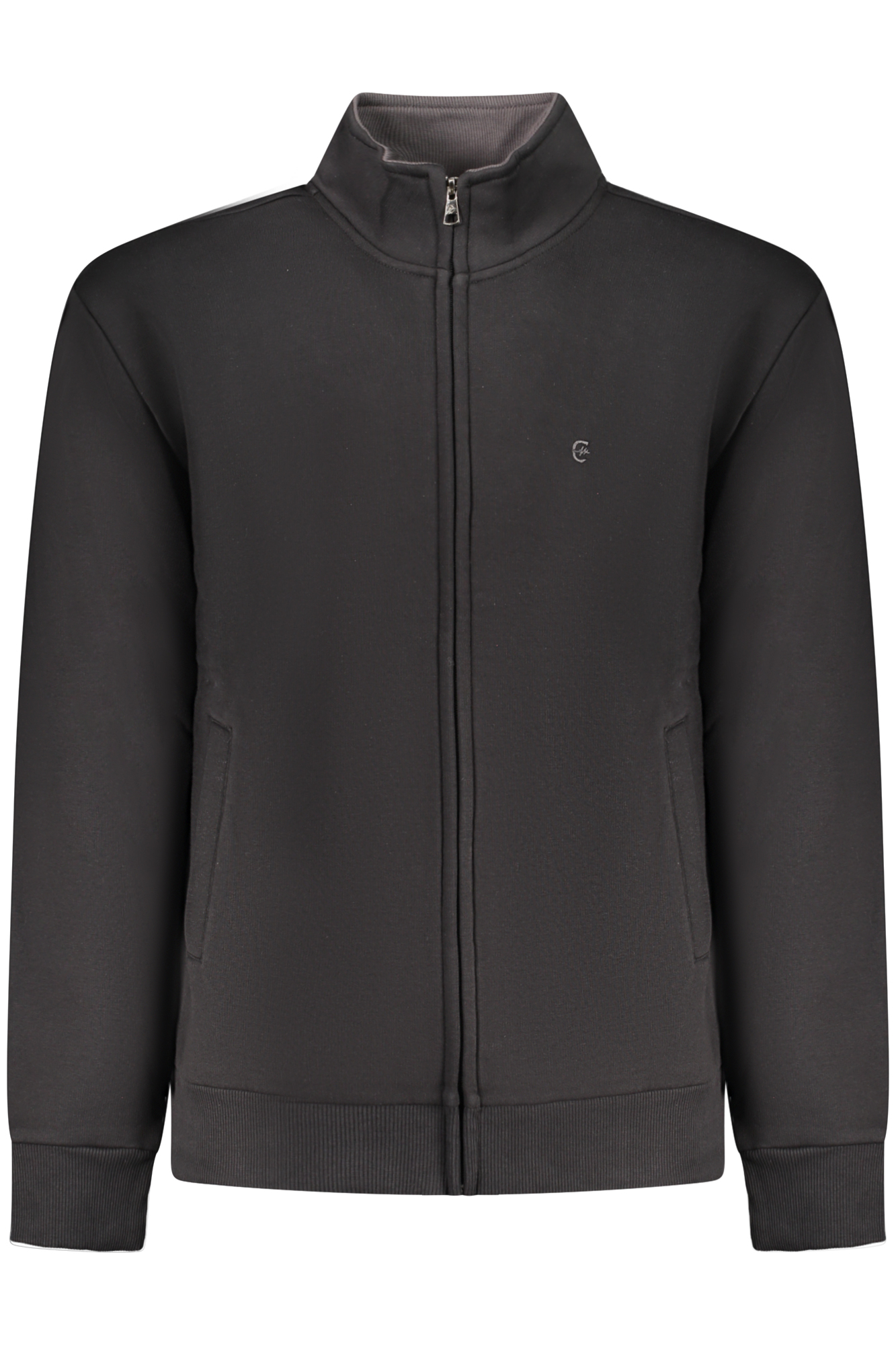 COVERI MOVING Herren-Sweatshirt mit Reißverschluss, schwarz
