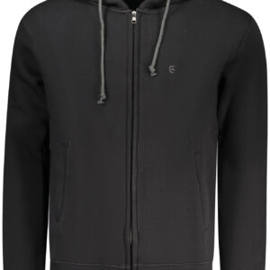 COVERI MOVING Herren-Sweatshirt mit Reißverschluss, schwarz