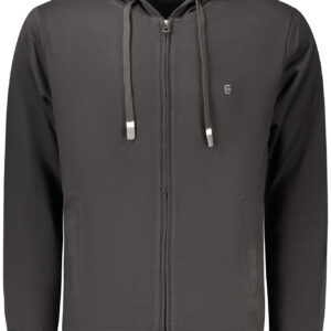 COVERI MOVING Herren-Sweatshirt mit Reißverschluss, schwarz