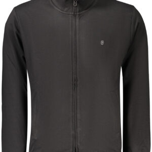 COVERI MOVING Herren-Sweatshirt mit Reißverschluss, schwarz