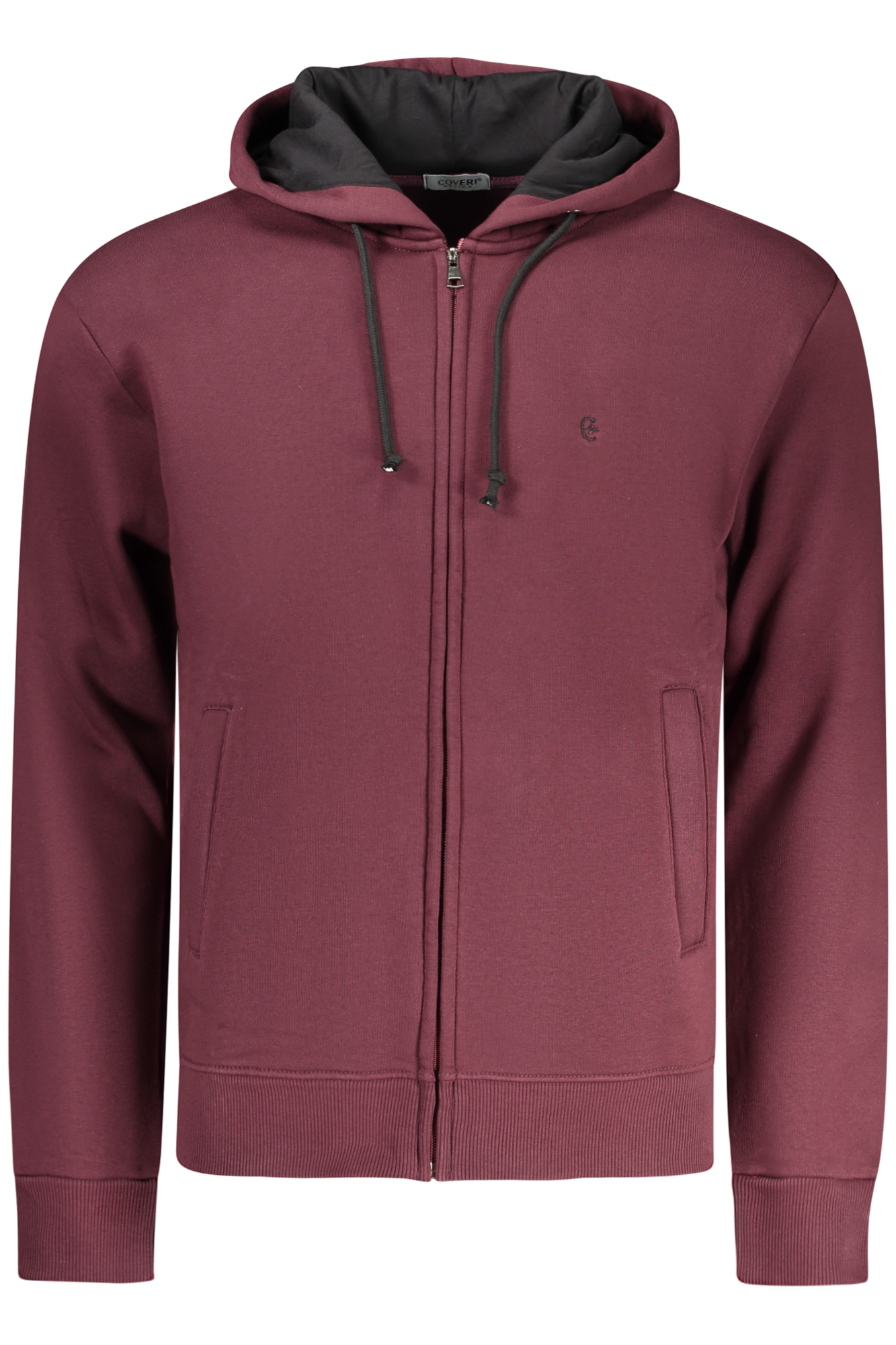 COVERI MOVING Herren-Sweatshirt mit Reißverschluss, rot