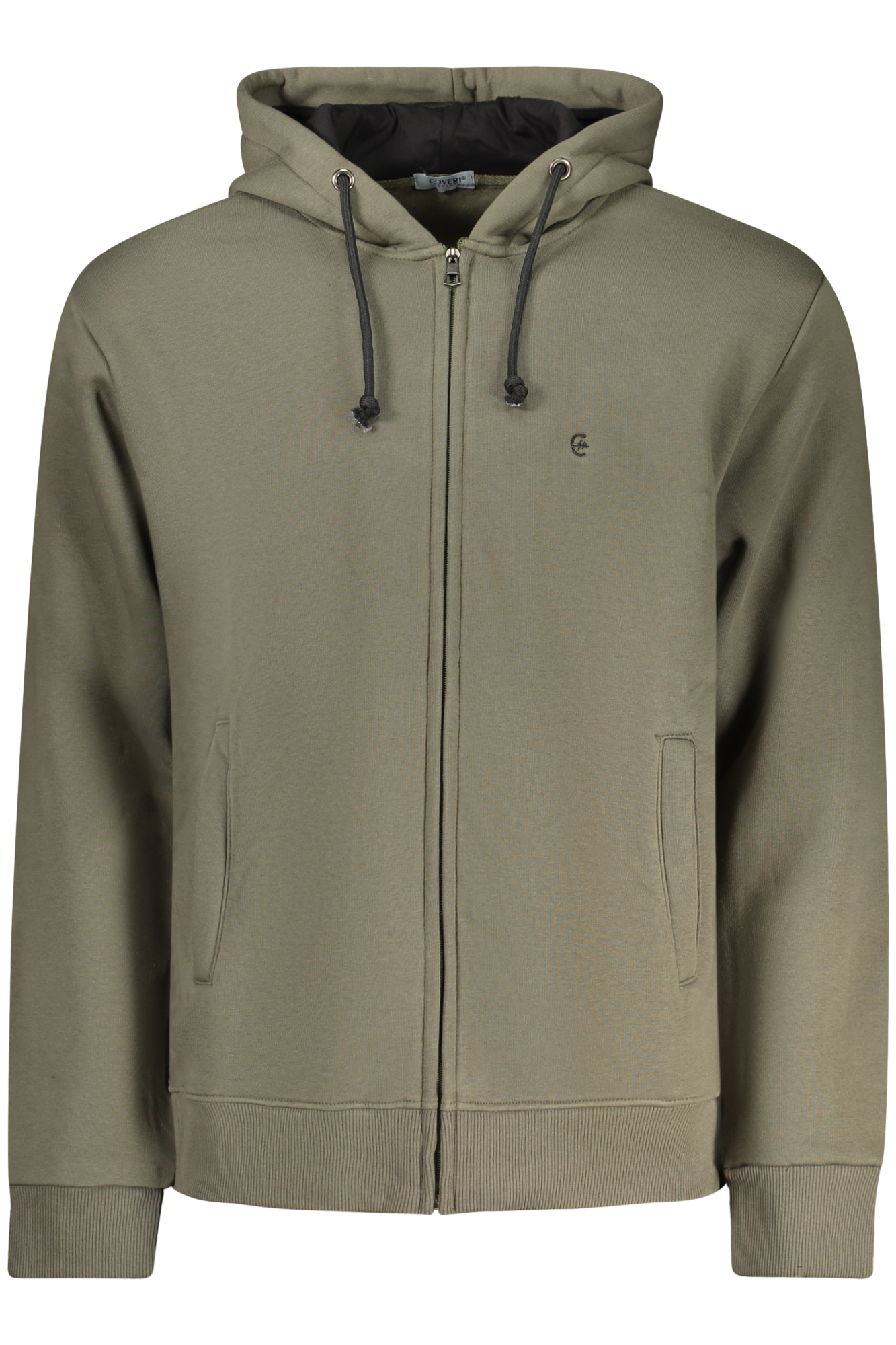 COVERI MOVING Herren-Sweatshirt mit Reißverschluss, grün