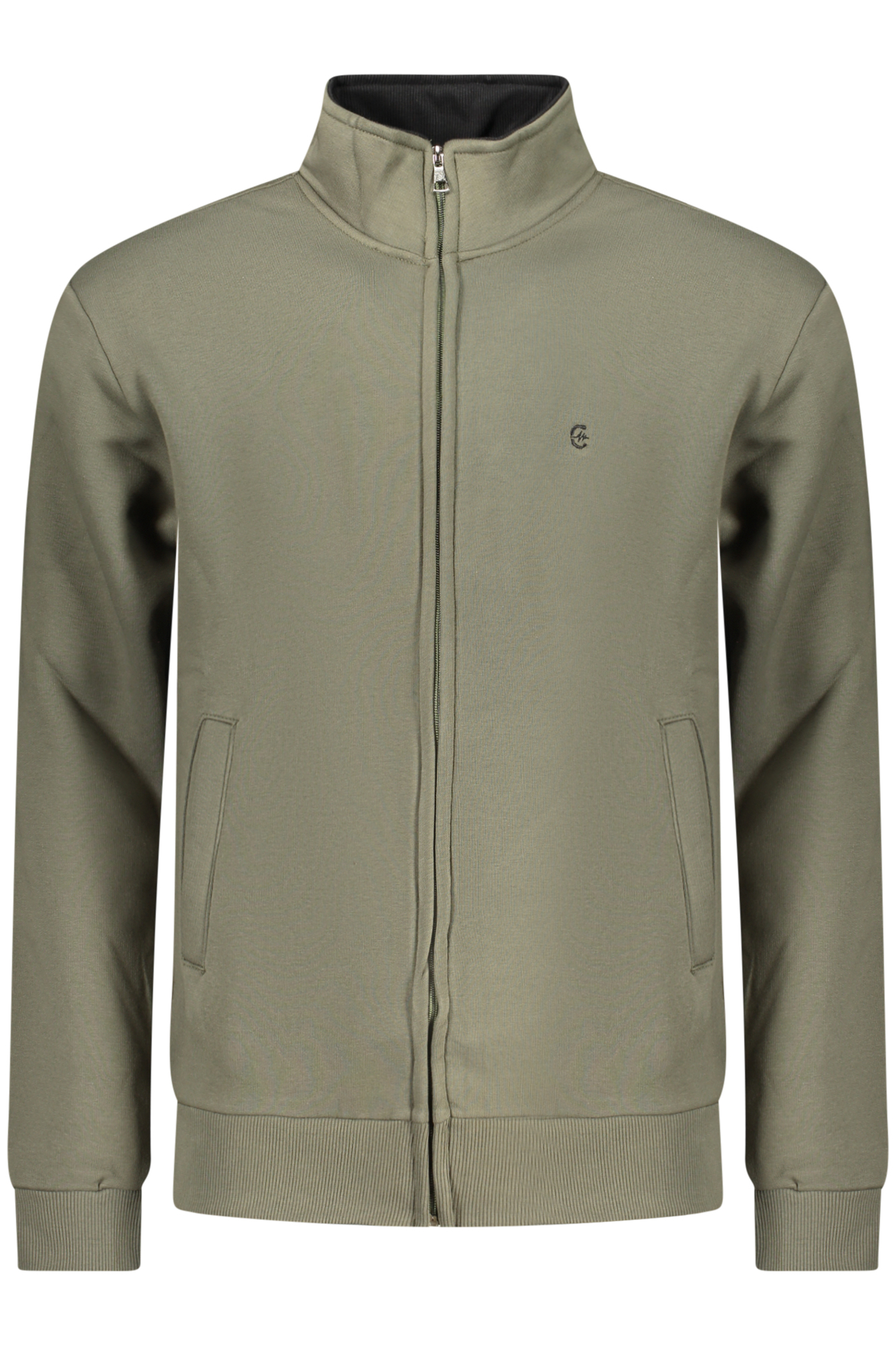 COVERI MOVING Herren-Sweatshirt mit Reißverschluss, grün