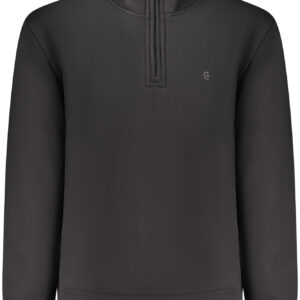 COVERI MOVING Herren-Sweatshirt mit Reißverschluss, schwarz