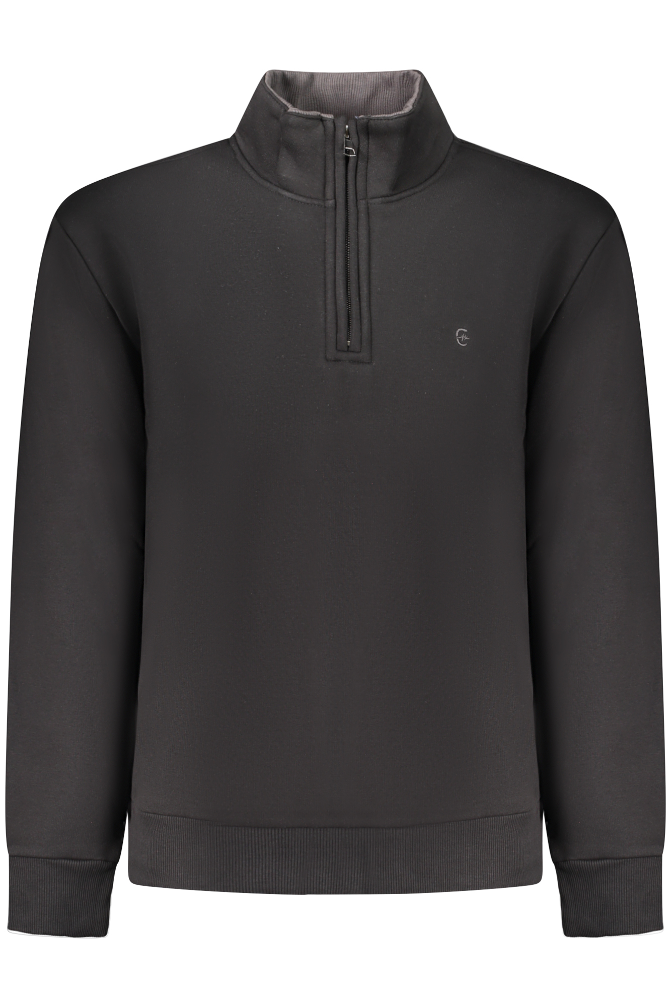 COVERI MOVING Herren-Sweatshirt mit Reißverschluss, schwarz