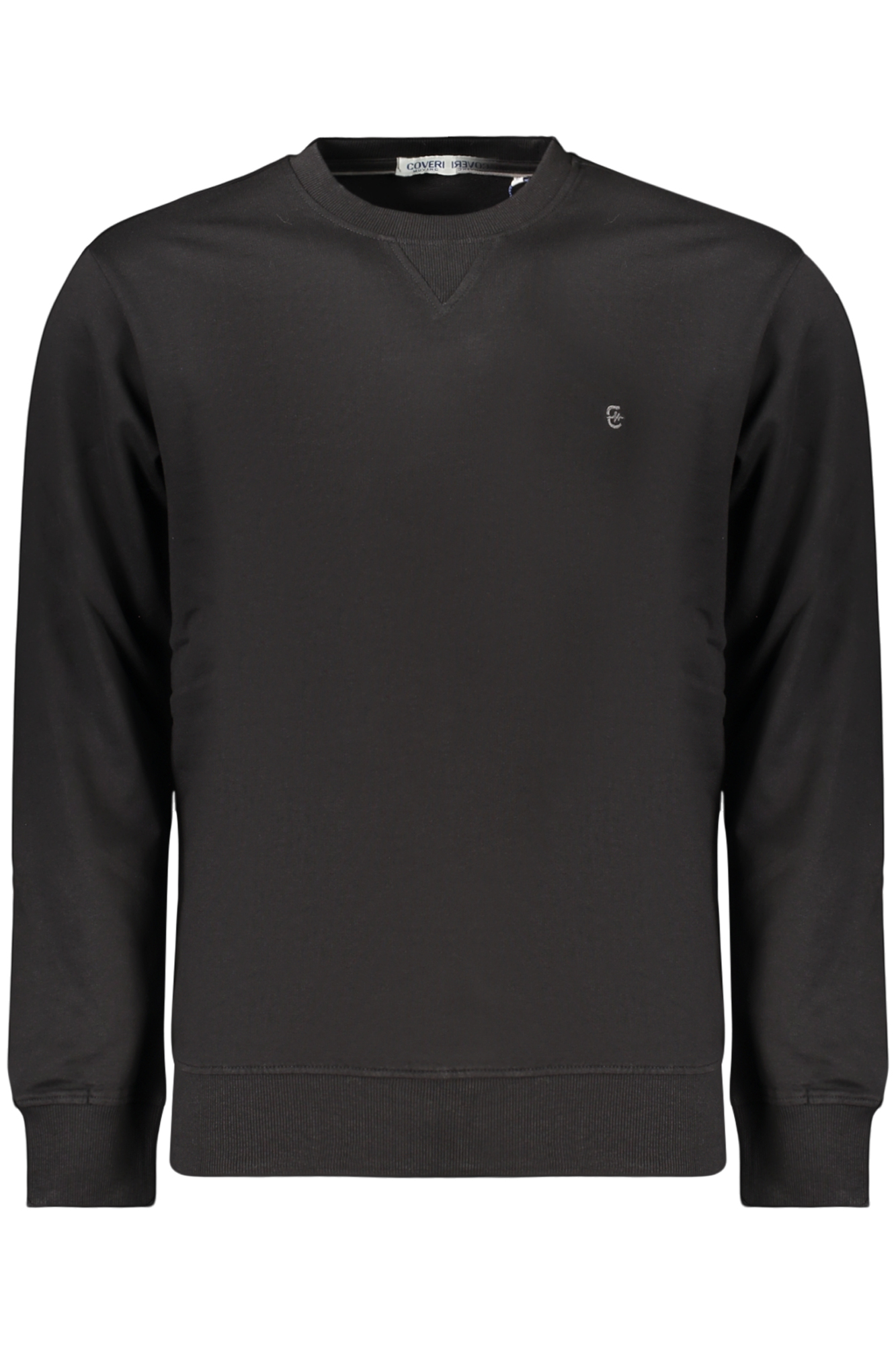COVERI MOVING Herren-Sweatshirt mit Reißverschluss, schwarz