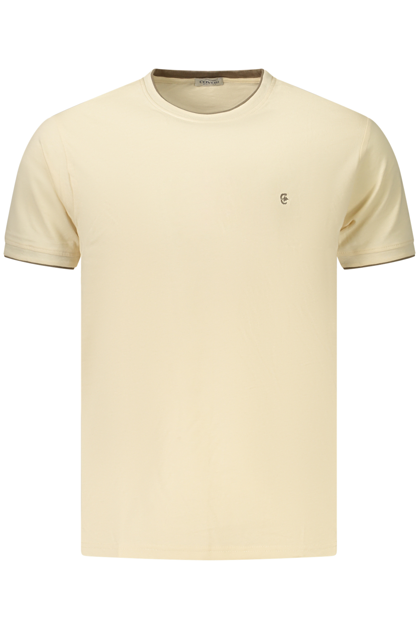 COVERI MOVING Herren-T-Shirt mit kurzen Ärmeln, Beige