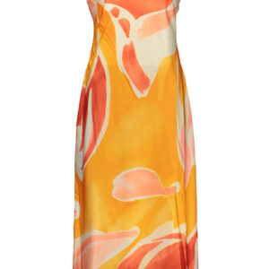 DESIGUAL DAMEN LANGES KLEID ORANGE