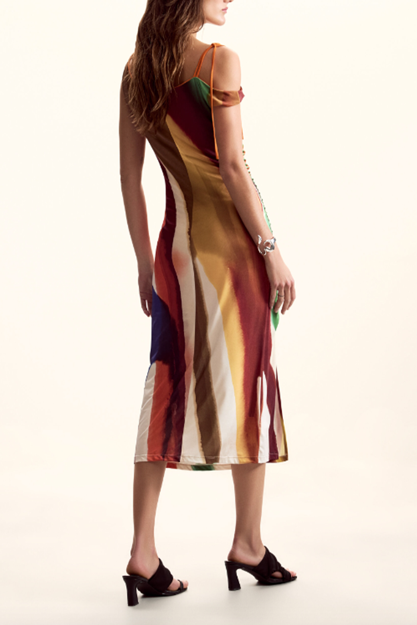DESIGUAL DAMEN LANGES KLEID IN BRAUN – Bild 2