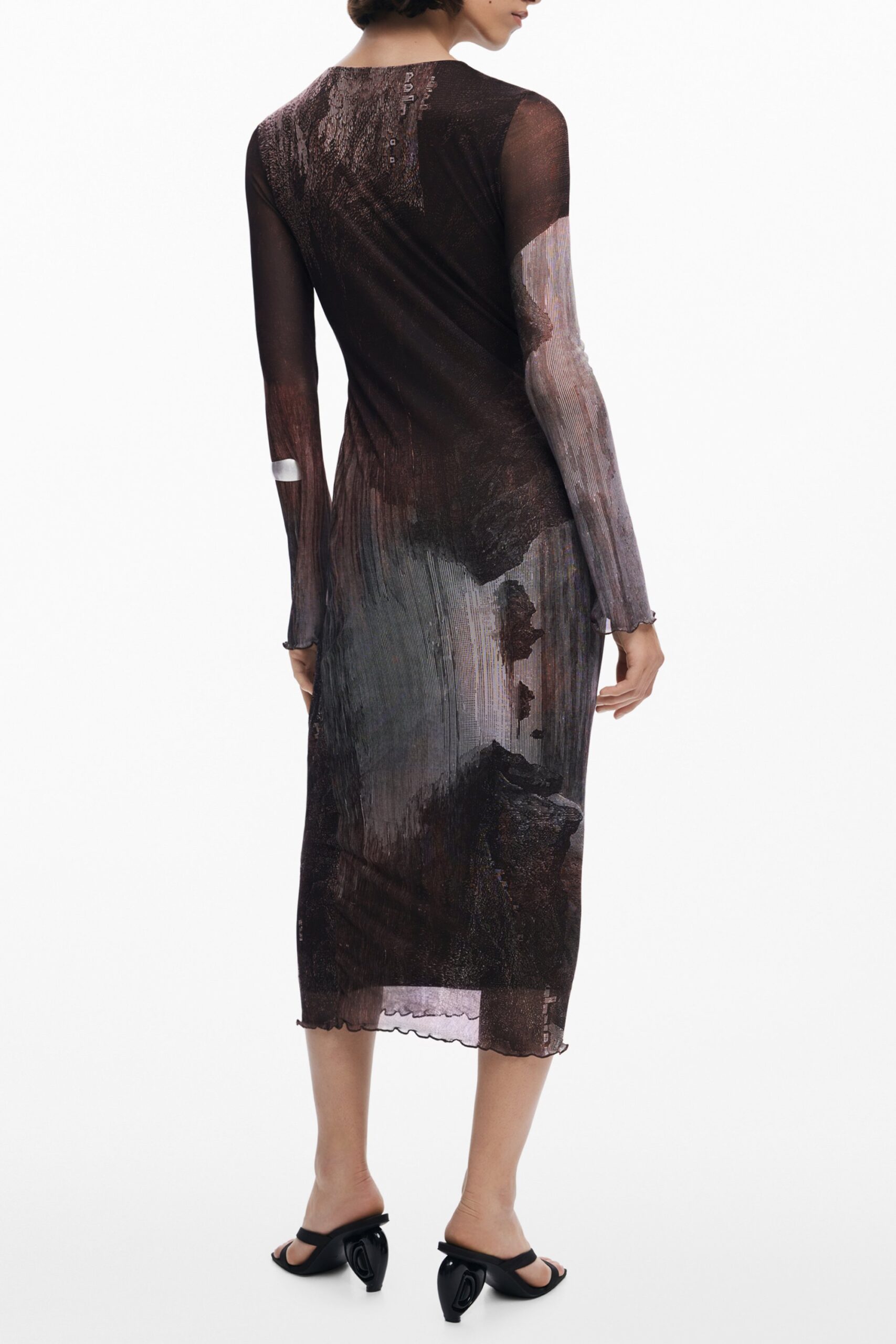 DESIGUAL DAMEN LANGES KLEID IN BRAUN – Bild 2