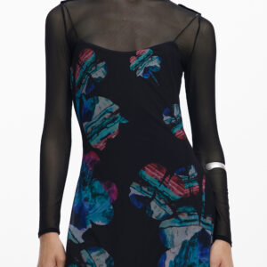 DESIGUAL LANGES SCHWARZES DAMENKLEID