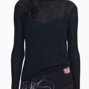 DESIGUAL LANGES SCHWARZES DAMENKLEID