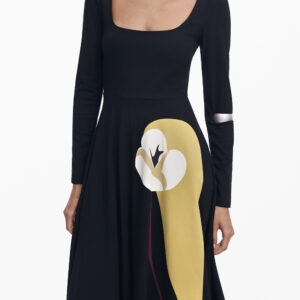 DESIGUAL LANGES SCHWARZES DAMENKLEID