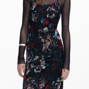 DESIGUAL LANGES SCHWARZES DAMENKLEID