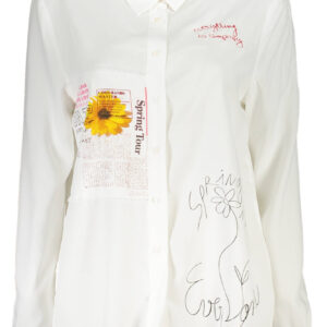 DESIGUAL LANGARMSHIRT DAMEN WEIß