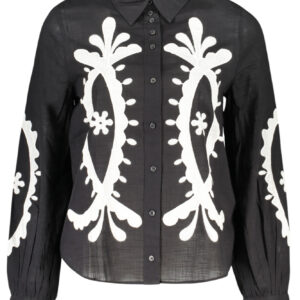 DESIGUAL DAMEN LANGARMSHIRT, SCHWARZ