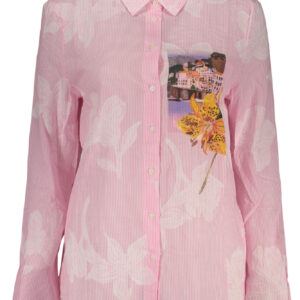 DESIGUAL DAMEN LANGARMSHIRT IN ROSA