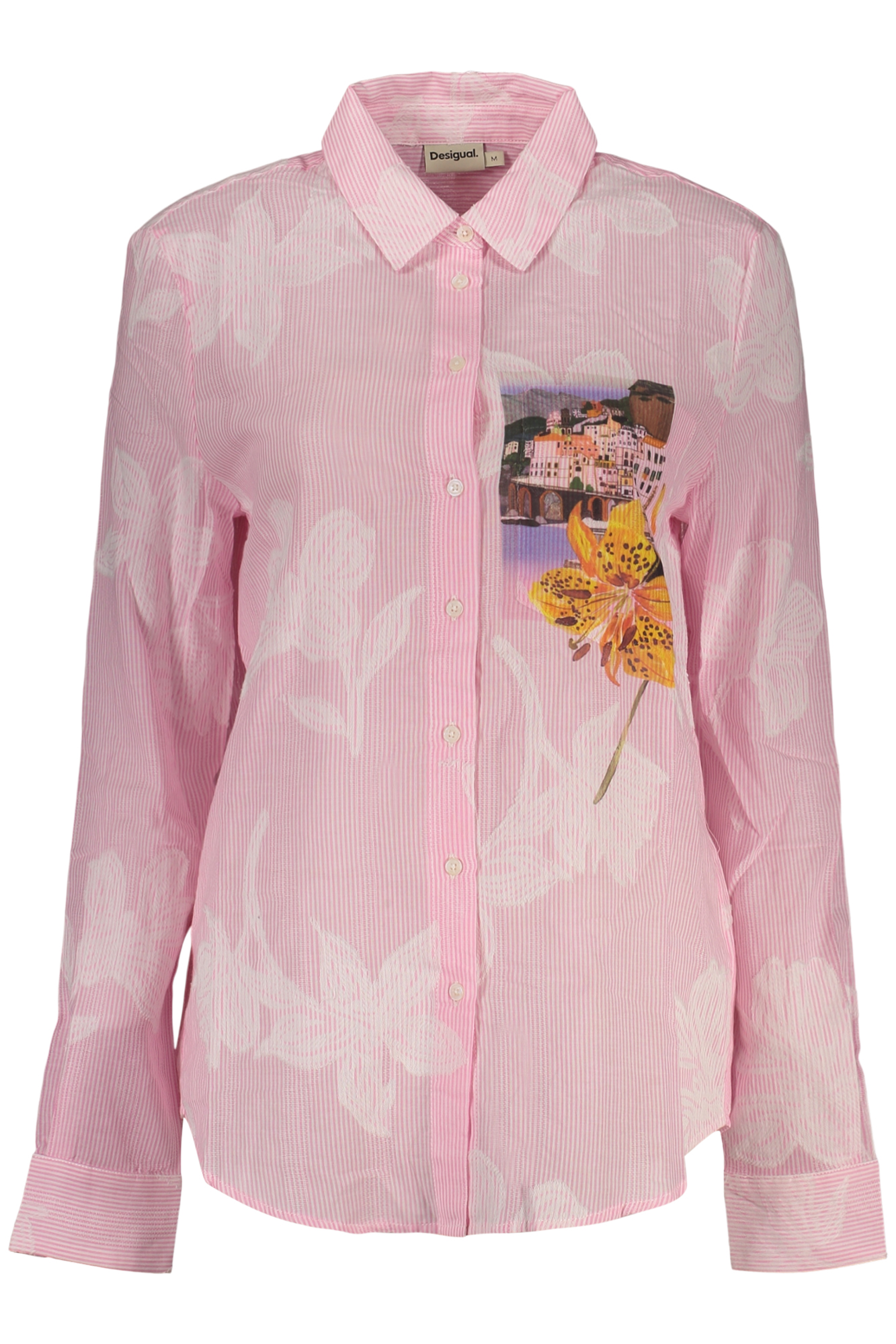 DESIGUAL DAMEN LANGARMSHIRT IN ROSA
