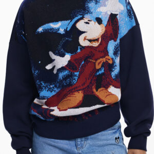 DESIGUAL DAMEN-SWEATSHIRT MIT REISSVERSCHLUSS BLAU