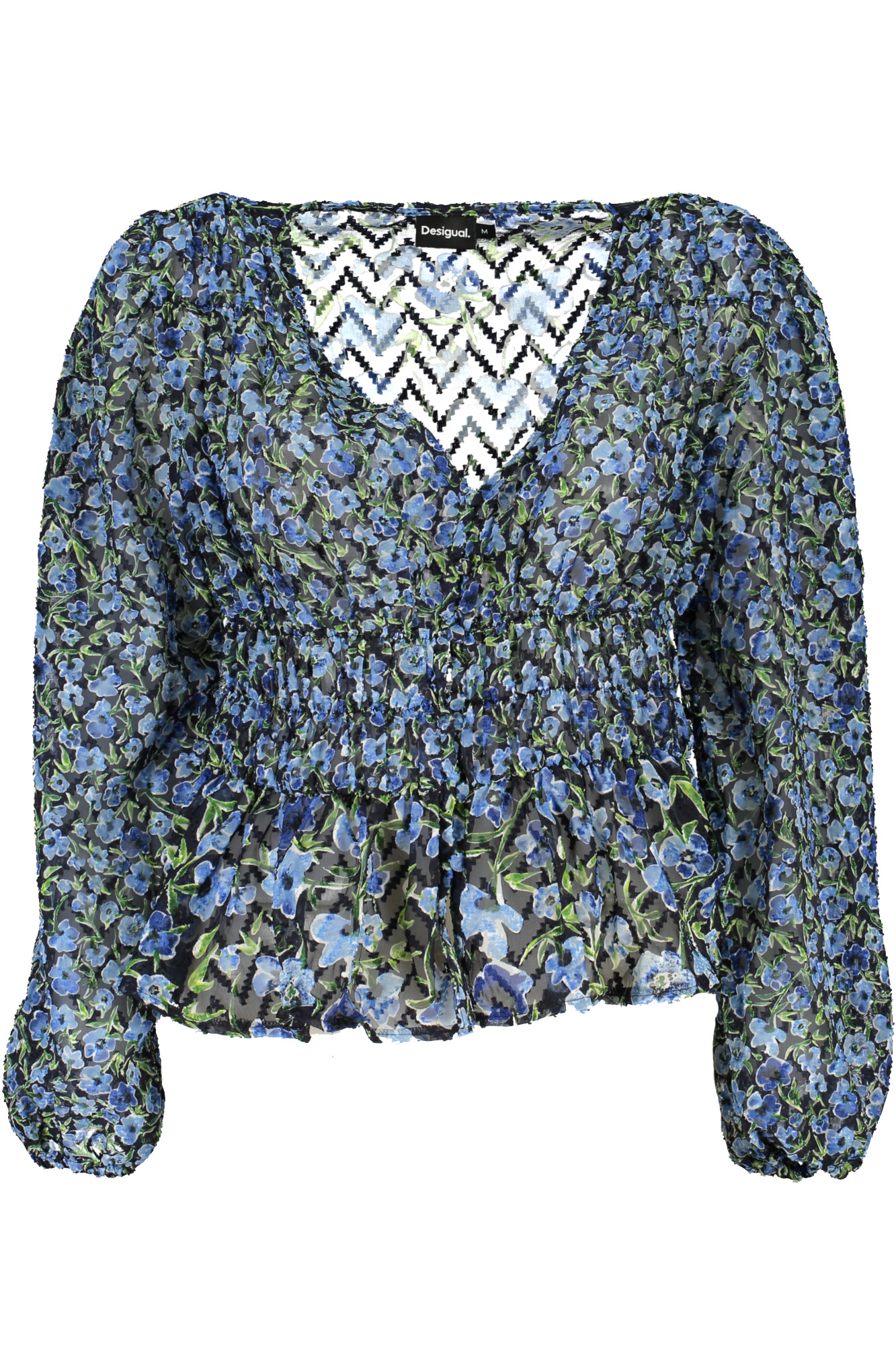 DESIGUAL DAMEN-BLAUER PULLOVER