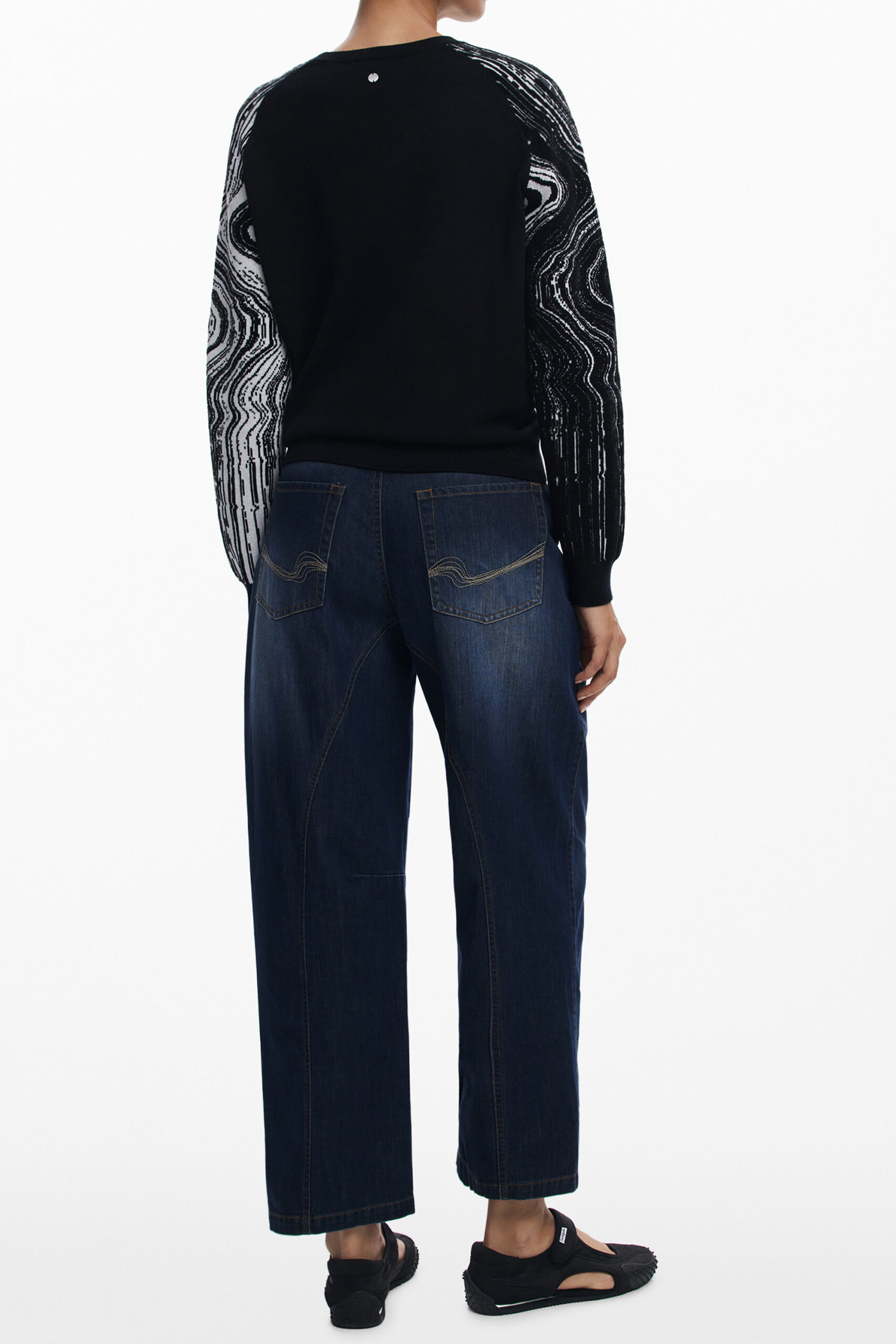 DESIGUAL DAMEN SCHWARZER PULLOVER – Bild 2