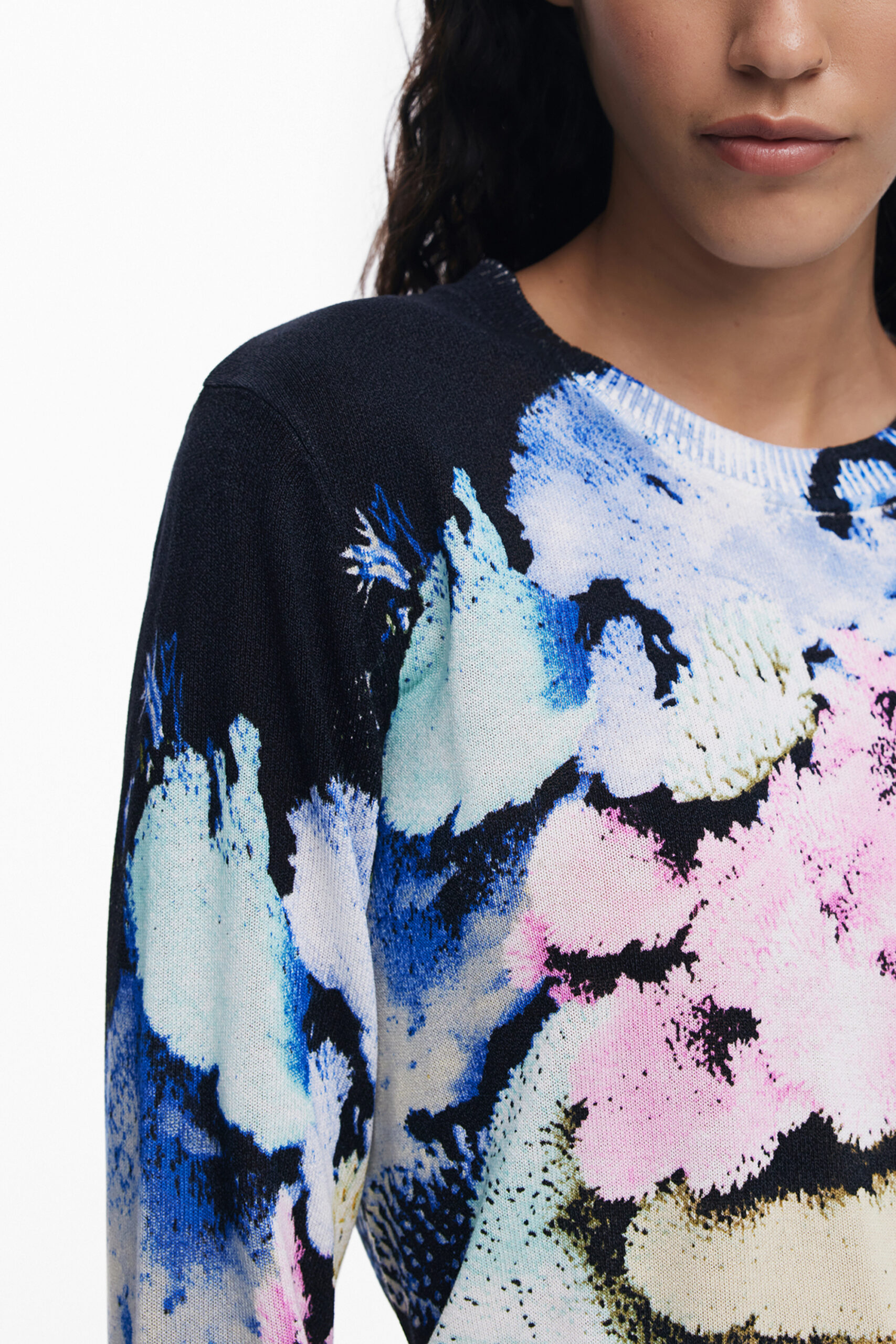 DESIGUAL DAMEN SCHWARZER PULLOVER – Bild 3
