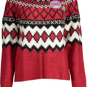 DESIGUAL PULLOVER DAMEN ROT