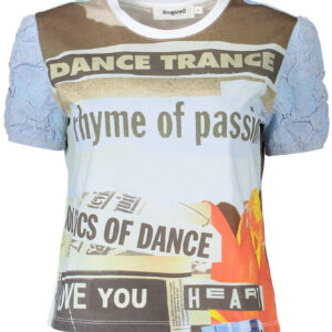 DESIGUAL KURZARM-T-SHIRT DAMEN BLAU