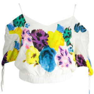 DESIGUAL KURZARM-T-SHIRT DAMEN WEISS