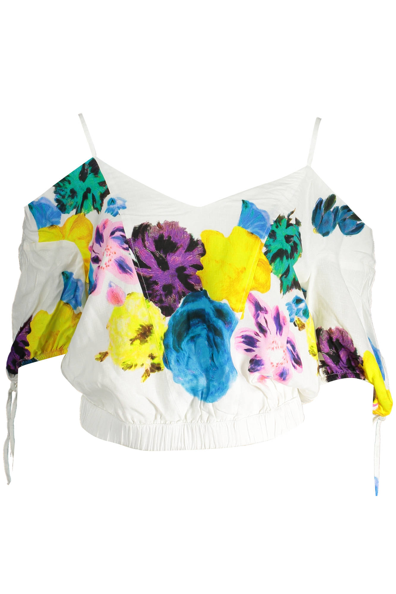 DESIGUAL KURZARM-T-SHIRT DAMEN WEISS