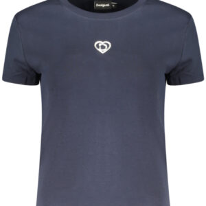 DESIGUAL DAMEN-T-SHIRT MIT KURZEN ÄRMELN, BLAU