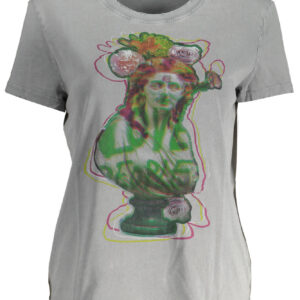 DESIGUAL KURZARM-T-SHIRT DAMEN GRAU