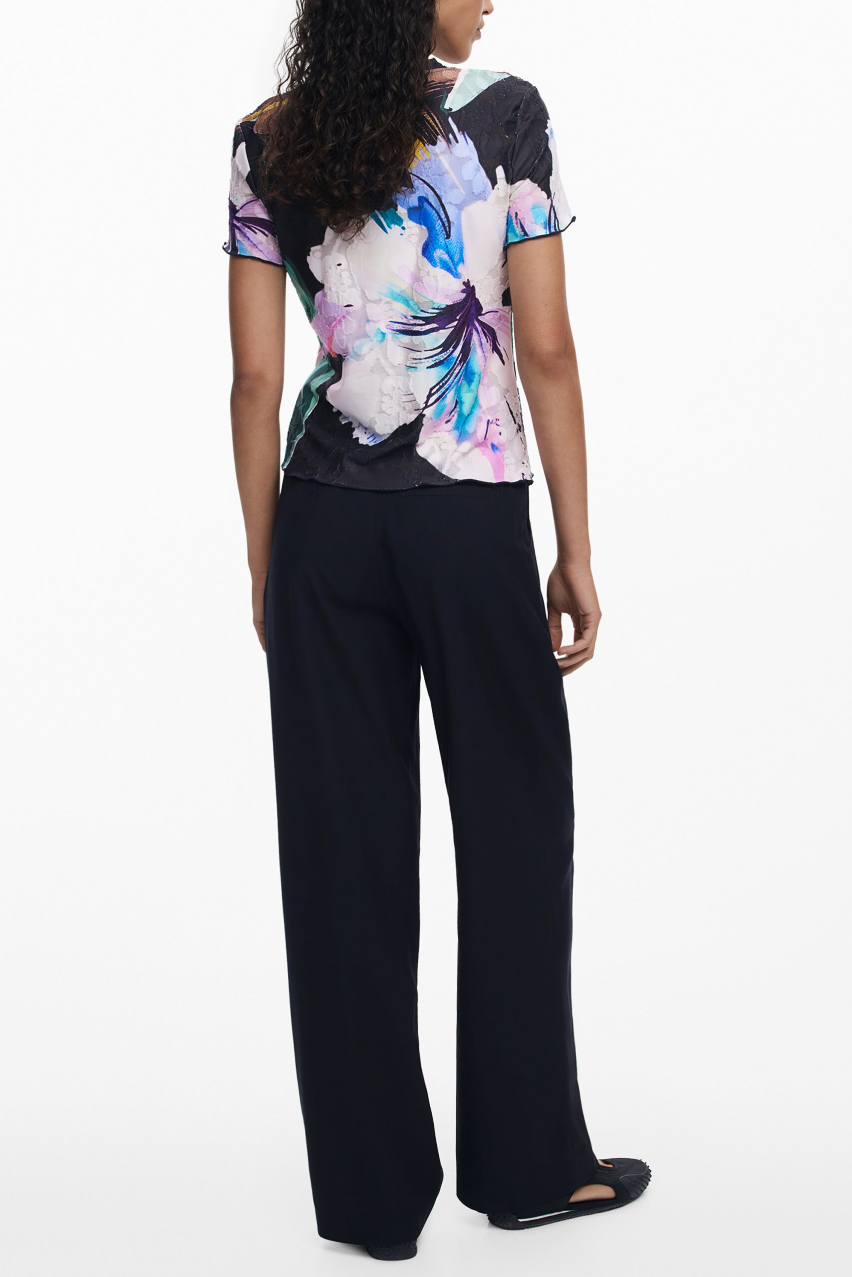 DESIGUAL DAMEN KURZARM T-SHIRT SCHWARZ – Bild 2