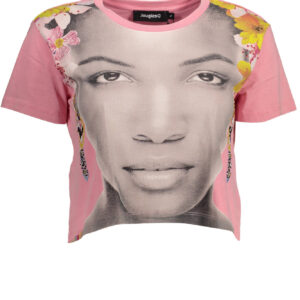 KURZARM-T-SHIRT FÜR DAMEN DESIGUAL ROSA