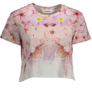KURZARM-T-SHIRT FÜR DAMEN DESIGUAL ROSA