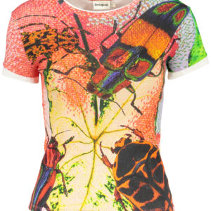 DESIGUAL DAMEN-T-SHIRT MIT KURZEN ÄRMELN, ROT