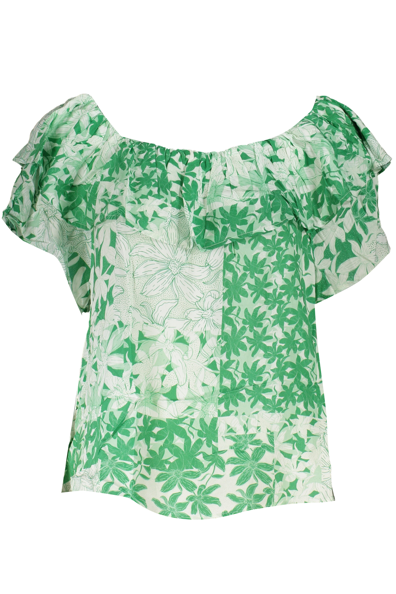 DESIGUAL GRÜNES KURZARM-T-SHIRT FÜR DAMEN
