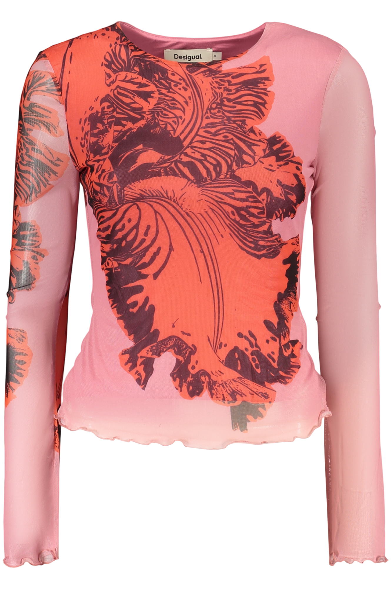 DESIGUAL DAMEN LANGARM-T-SHIRT IN PINK
