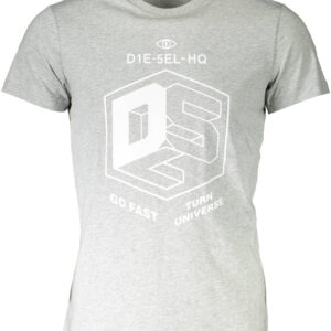 DIESEL KURZARM-T-SHIRT HERREN GRAU